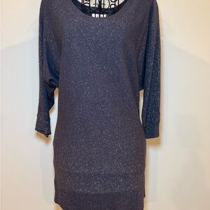 LOFT Metallic‎ Gray Knit Top
